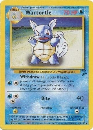 Image for Wartortle (063/130) (Base Set 2) - Pokemon