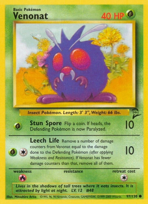 Image for Venonat (097/130) (Base Set 2) - Pokemon