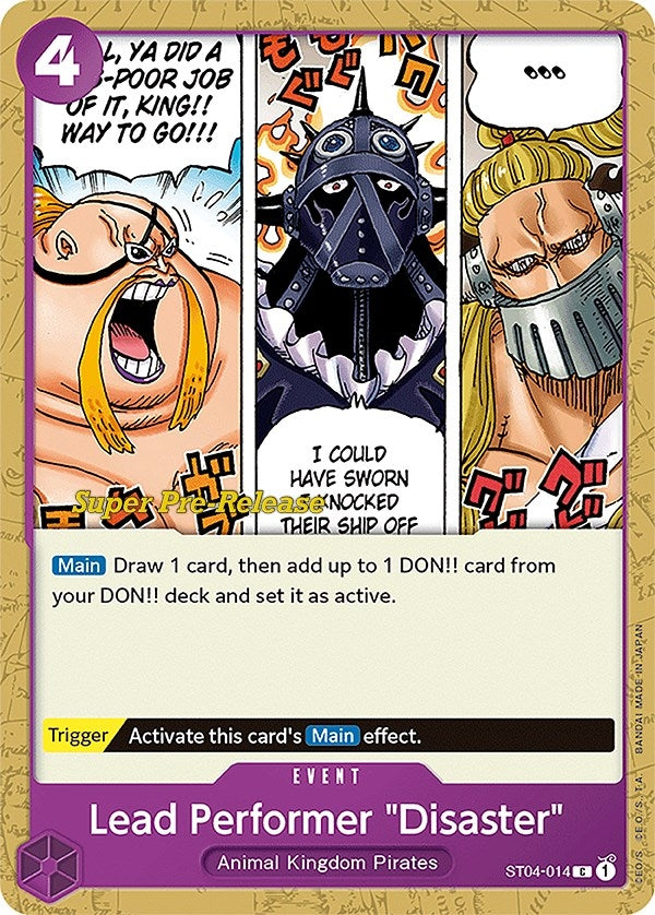 Lead Performer ’Disaster’ (4014) (ST-04 PRE) - One Piece Card Game Single