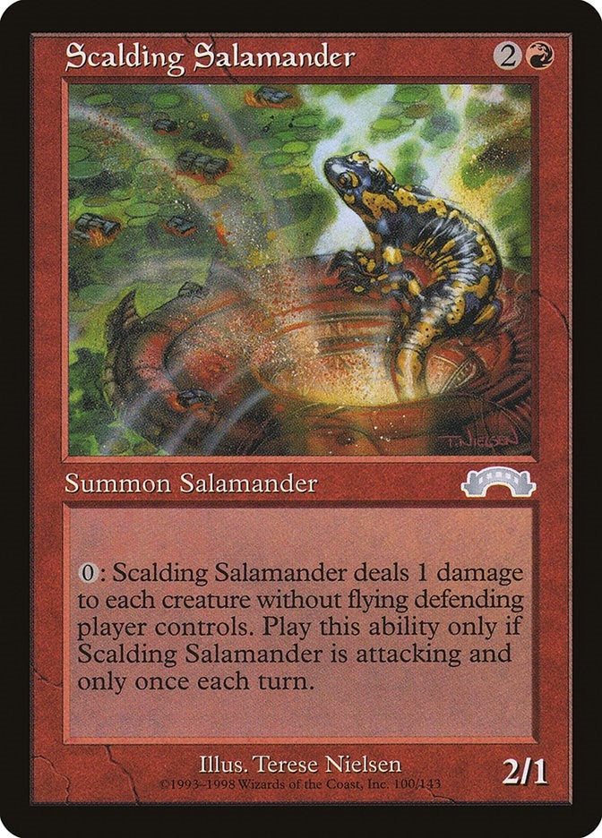 Scalding Salamander (100) [EXO] - MTG Single