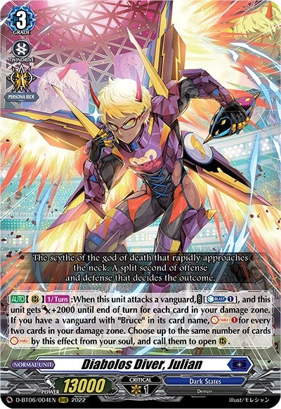 Diabolos Diver Julian (6004) [D-BT06] - Cardfight Vanguard Single