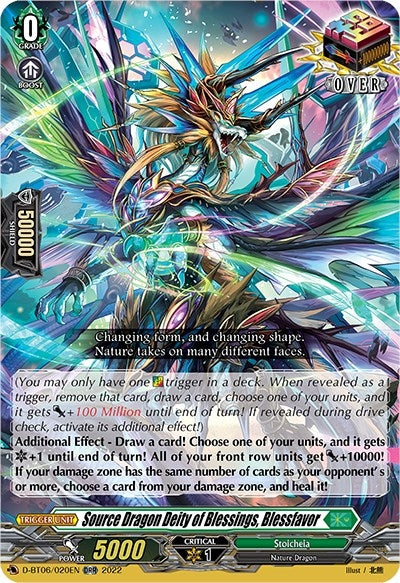 Source Dragon Deity of Blessings Blessfavor (6020) [D-BT06] - Cardfight Vanguard Single