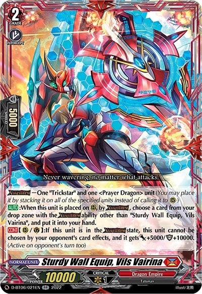Sturdy Wall Equip Vils Vairina (6021) [D-BT06] - Cardfight Vanguard Single