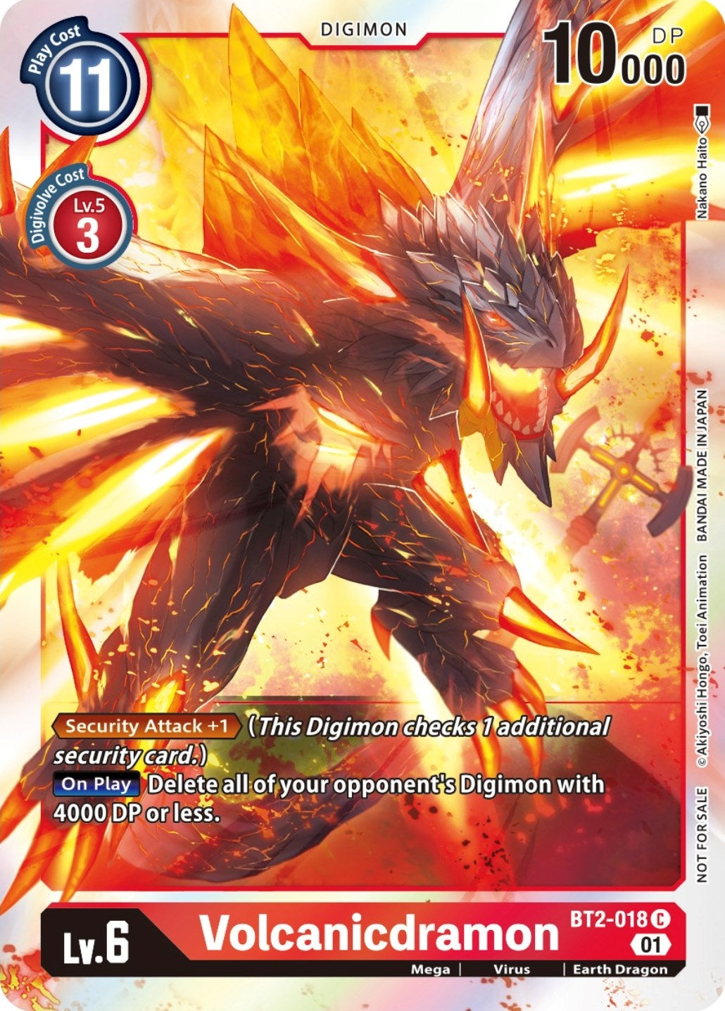 Volcanicdramon (ST-11 Special Entry Pack) (2018) [BT01-03] - Digimon Card Game Single