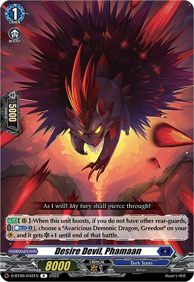 Desire Devil Phamaan (6042) [D-BT06] - Cardfight Vanguard Single
