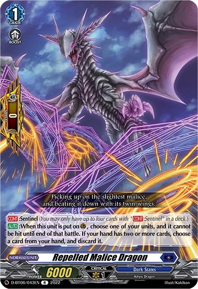 Repelled Malice Dragon (6043) [D-BT06] - Cardfight Vanguard Single