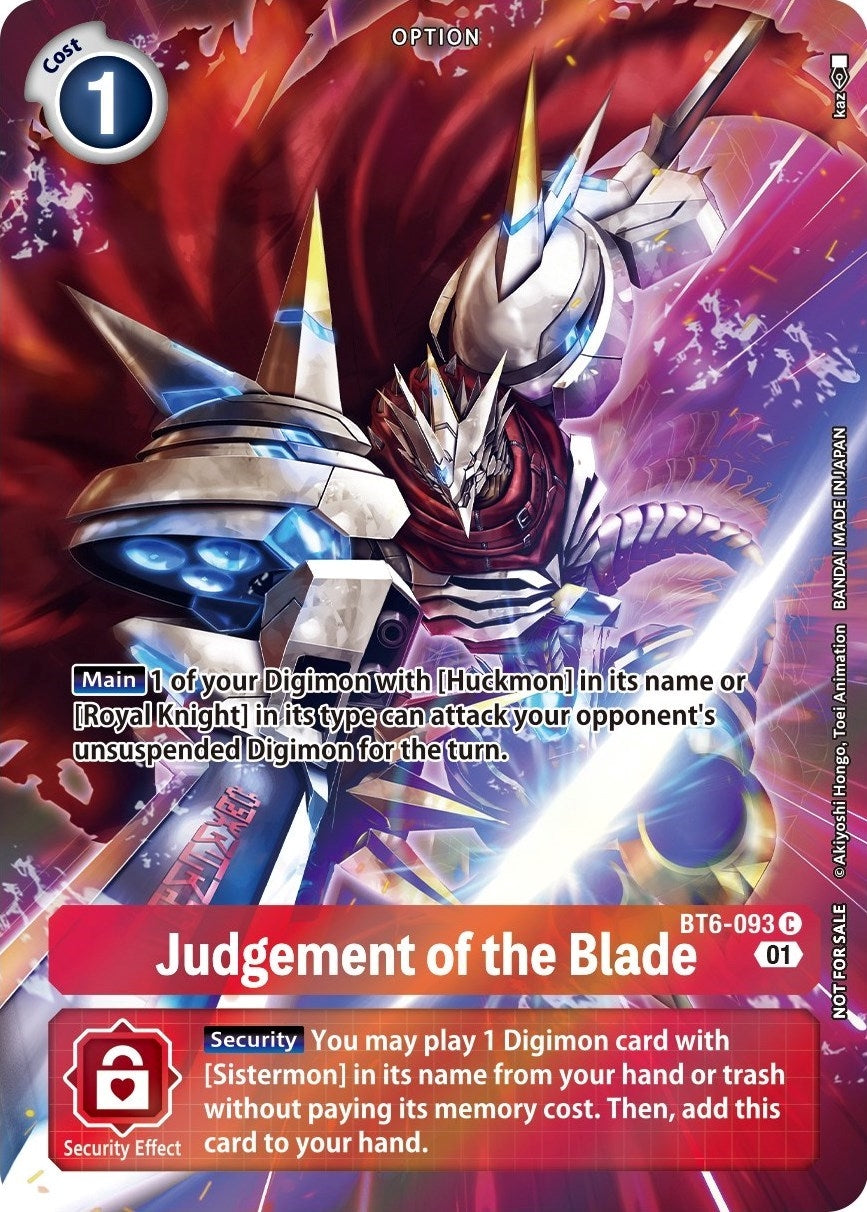Judgement of the Blade (Premium Deck Set) (6093) [BT06] - Digimon Card Game Single