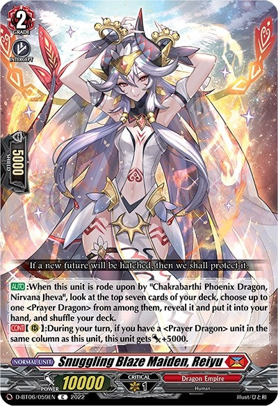 Snuggling Blaze Maiden Reiyu (6059) [D-BT06] - Cardfight Vanguard Single