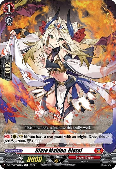 Blaze Maiden Riezel (6061) [D-BT06] - Cardfight Vanguard Single