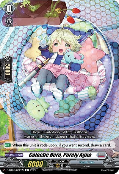 Galactic Hero Purely Agno (6082) [D-BT06] - Cardfight Vanguard Single