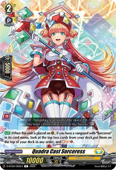 Quadra Cast Sorceress (6088) [D-BT06] - Cardfight Vanguard Single