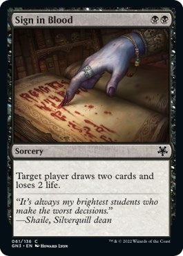 Sign in Blood (61) [GN3] - MTG Single