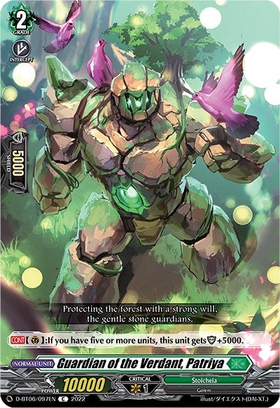 Guardian of the Verdant Patriya (6097) [D-BT06] - Cardfight Vanguard Single