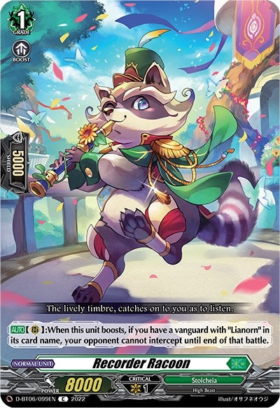 Recorder Racoon (6099) [D-BT06] - Cardfight Vanguard Single