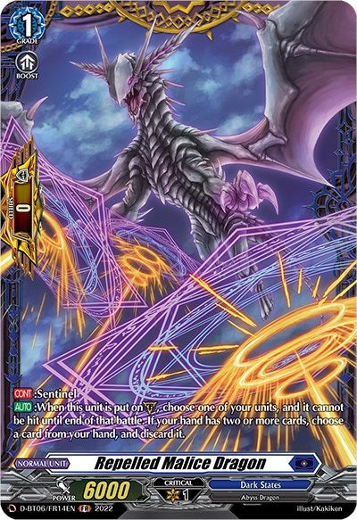 Repelled Malice Dragon (FR) (614) [D-BT06] - Cardfight Vanguard Single