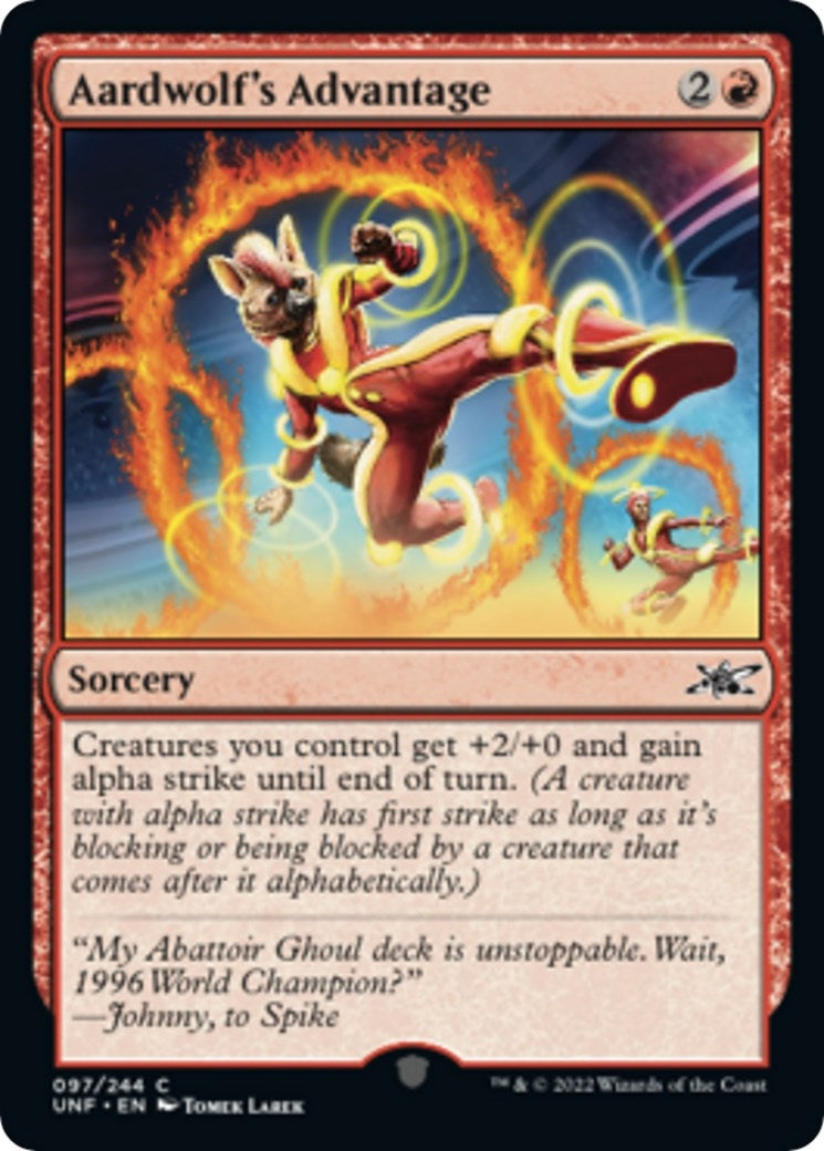 Aardwolf’s Advantage (97) [UNF] - MTG Single