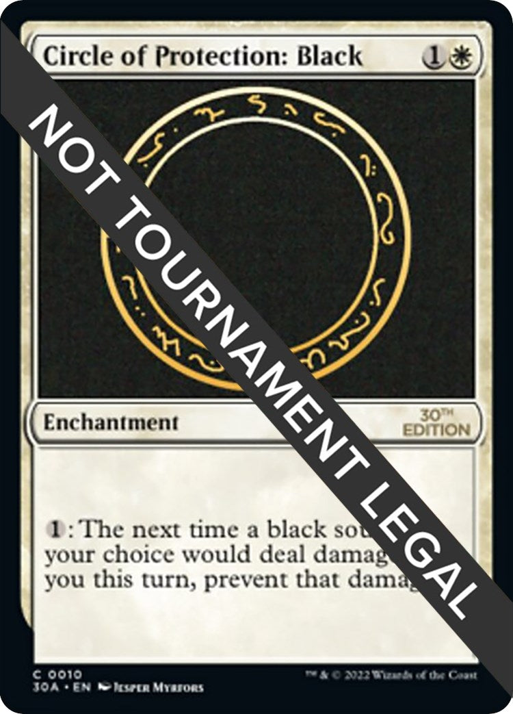 Circle of Protection: Black (10) [30A] - MTG Single
