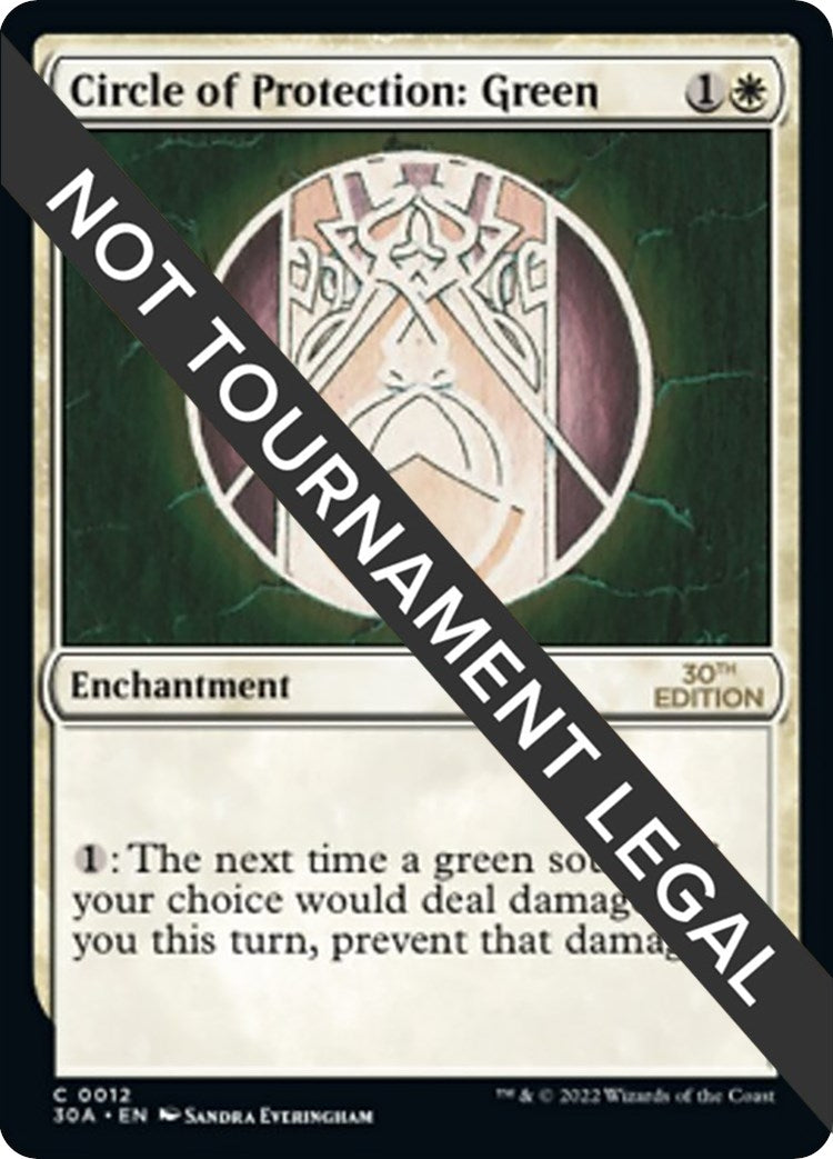 Circle of Protection: Green (12) [30A] - MTG Single