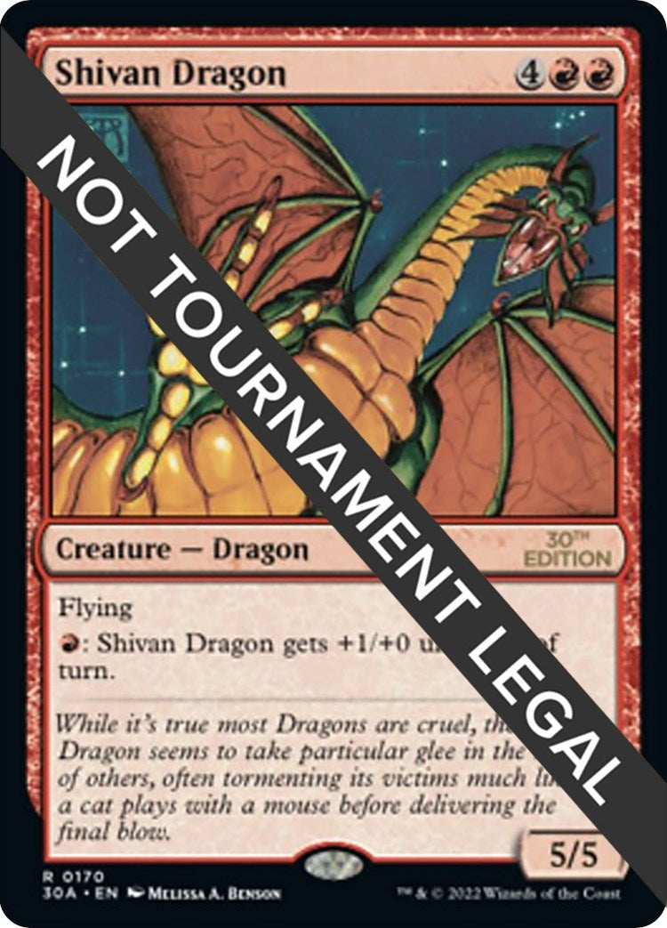 Shivan Dragon (170) [30A] - MTG Single