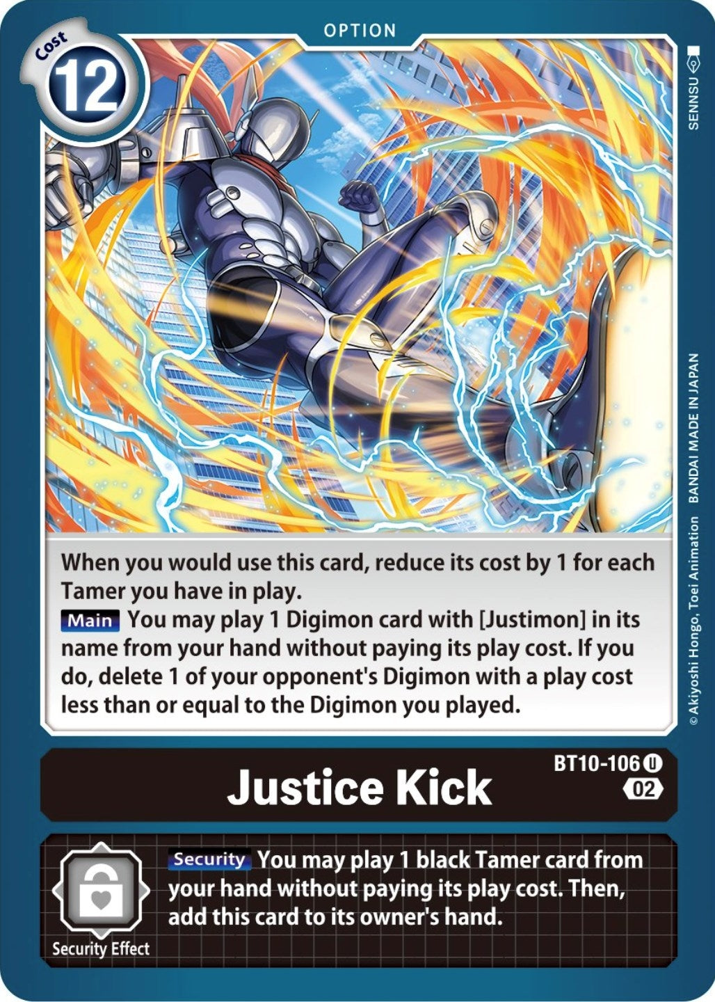 Justice Kick (10106) [BT10] - Digimon Card Game Single