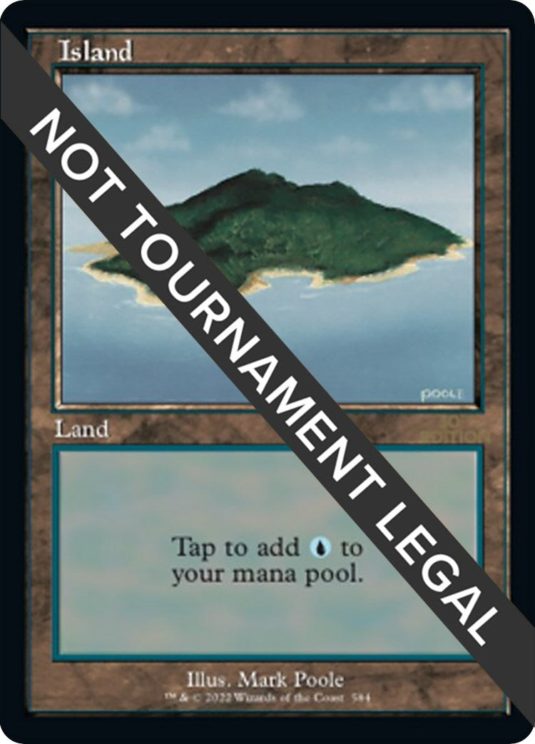 Island (584) (Retro Frame) (584) [30A] - MTG Single