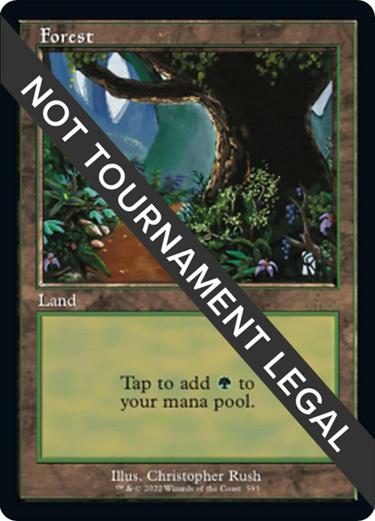 Forest (593) (Retro Frame) (593) [30A] - MTG Single
