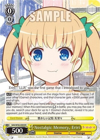 Nostalgic Memory Eriri (56004) [SHRB] - Weiss Schwarz Single