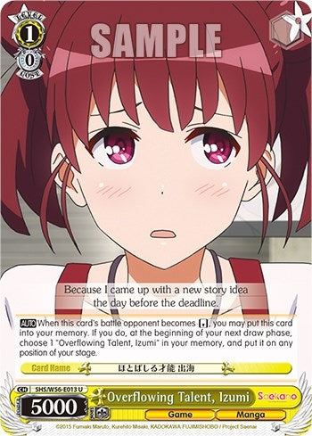 Overflowing Talent Izumi (56013) [SHRB] - Weiss Schwarz Single