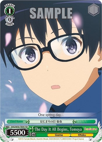 The Day It All Begins Tomoya (5605) [SHRB] - Weiss Schwarz Single
