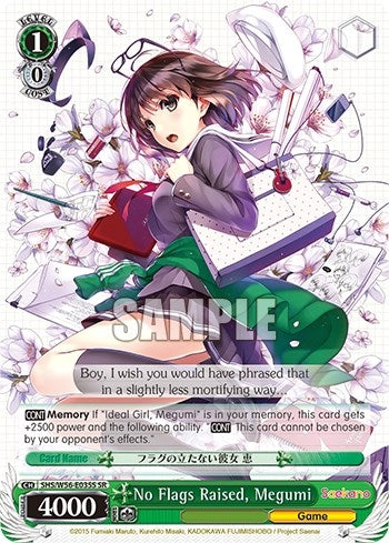 No Flags Raised Megumi (SR) (56035) [SHRB] - Weiss Schwarz Single