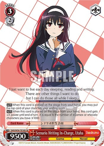 Scenario Writing In-Charge Utaha (SR) (5618) [SHRB] - Weiss Schwarz Single