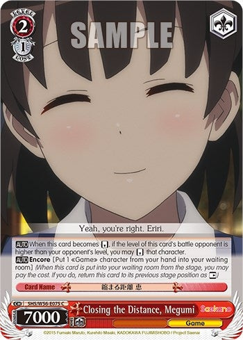 Closing the Distance Megumi (56075) [SHRB] - Weiss Schwarz Single