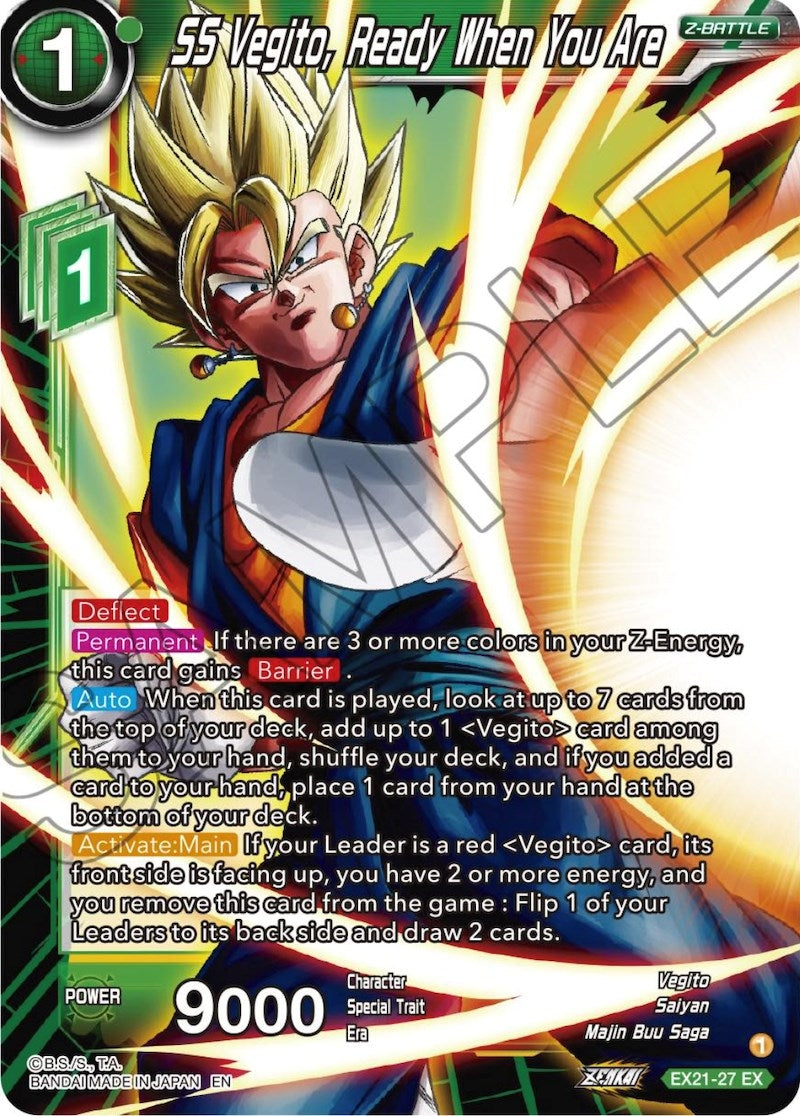 Image for SS Vegito, Ready When You Are (EX21-27) [DBS-BE21]