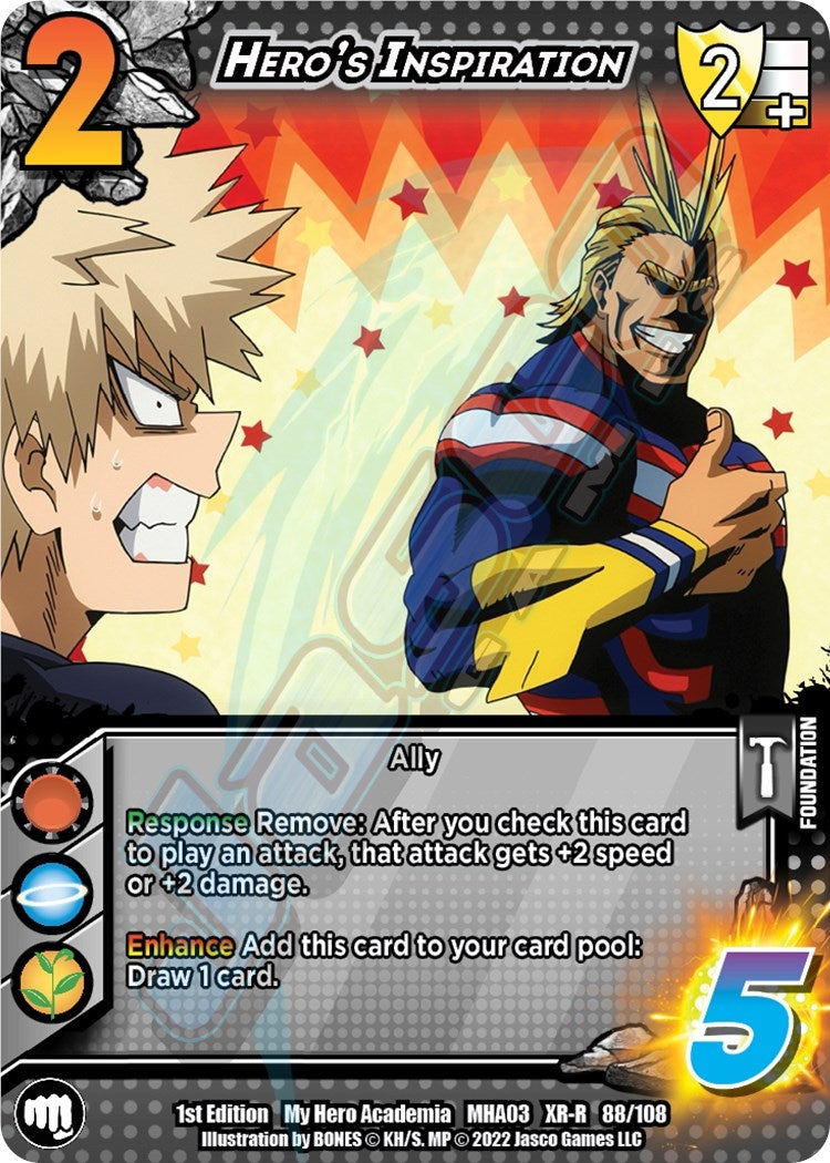 Hero’s Inspiration (XR) (88) [MHA3] - UniVersus Single