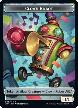 Clown Robot (003) // Treasure (013) Double-sided Token (0) [UNF] - MTG Single