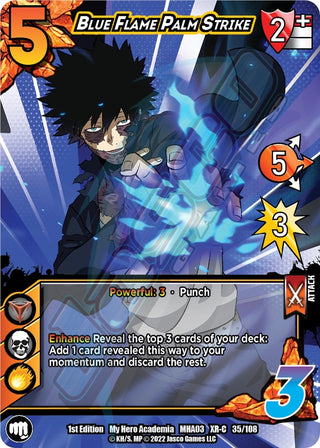 Blue Flame Palm Strike (XR) (35) [MHA3] - UniVersus Single