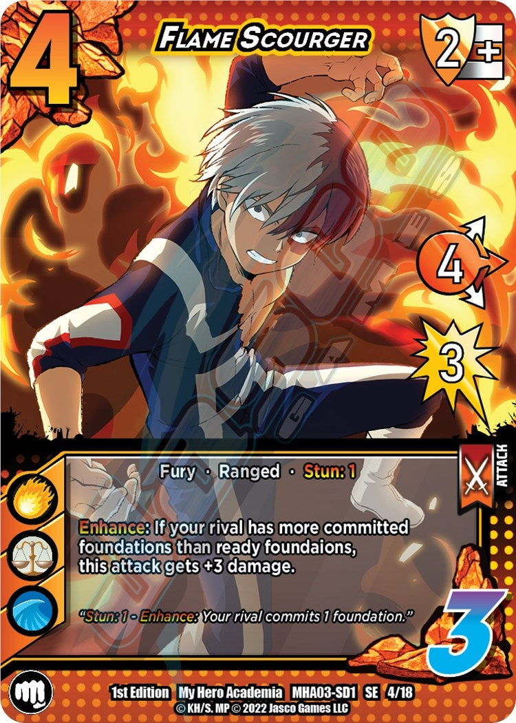 Flame Scourger (4) [MHA3] - UniVersus Single