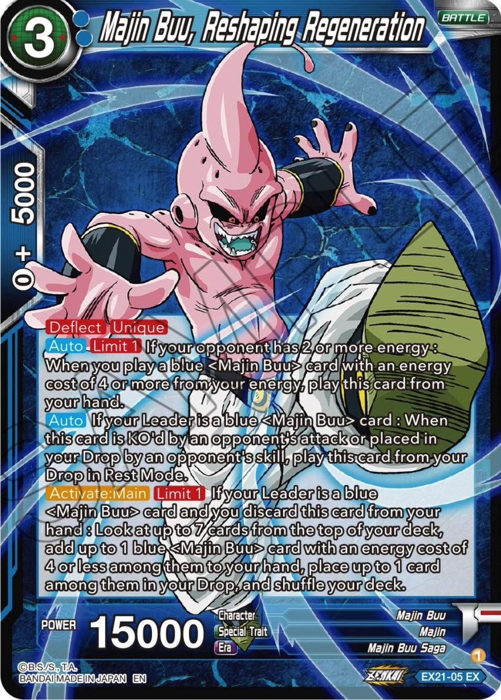 Image for Majin Buu, Reshaping Regeneration (EX21-05) [DBS-BE21]