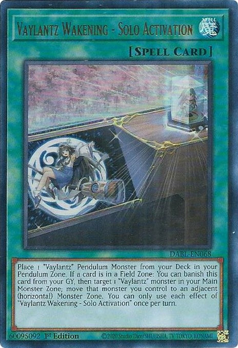 Vaylantz Wakening - Solo Activation (68) (DABL) - YuGiOh Single