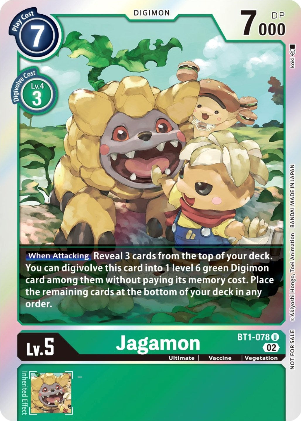 Jagamon (Official Tournament Pack Vol. 7) (1078) [BT01-03] - Digimon Card Game Single