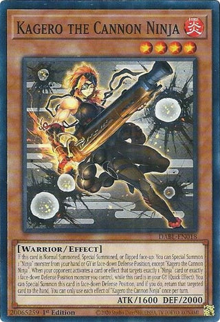 Kagero the Cannon Ninja (18) (DABL) - YuGiOh Single
