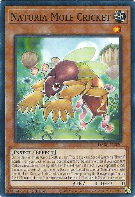 Naturia Mole Cricket (20) (DABL) - YuGiOh Single