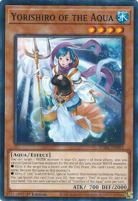 Yorishiro of the Aqua (92) (DABL) - YuGiOh Single