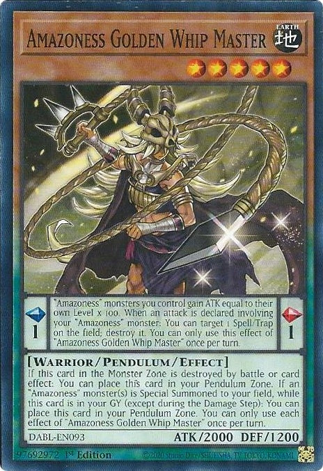 Amazoness Golden Whip Master (93) (DABL) - YuGiOh Single