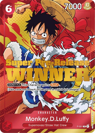 Monkey.D.Luffy (Super Pre-Release) [Winner] (1) (OP-PR) - One Piece Card Game Single