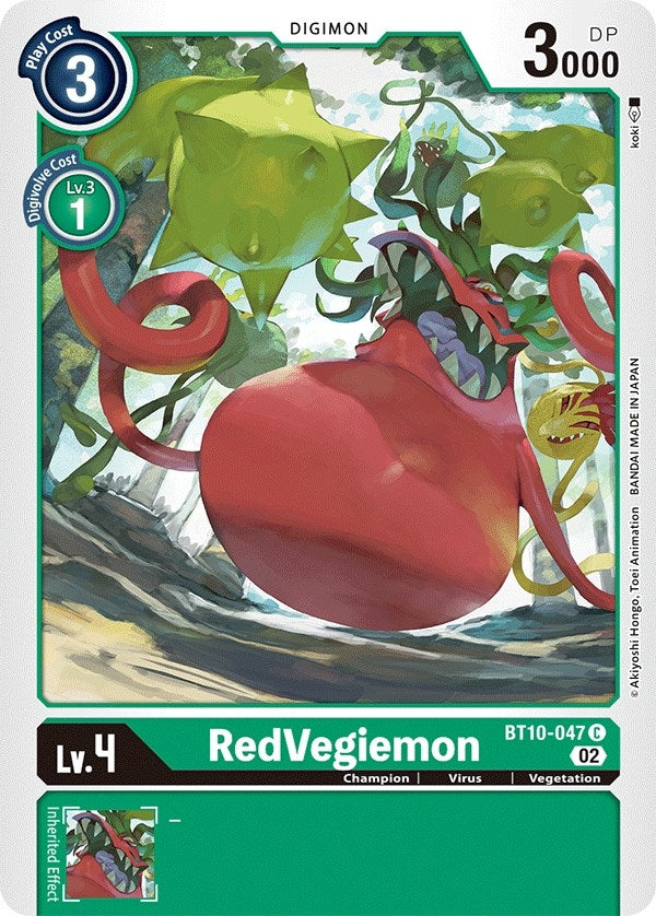 RedVegiemon (10047) [BT10] - Digimon Card Game Single