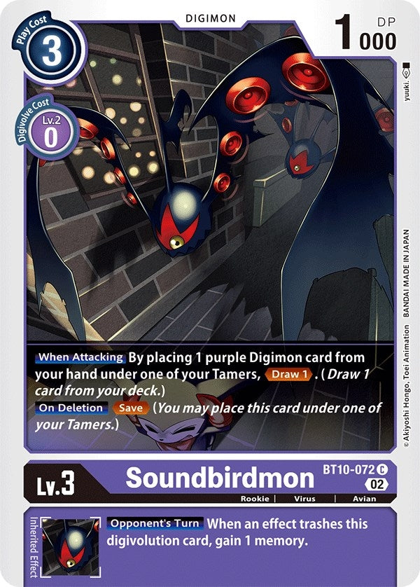 Soundbirdmon (10072) [BT10] - Digimon Card Game Single
