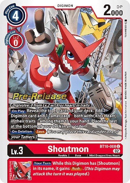 Shoutmon (10008) [BT10_PR] - Digimon Card Game Single