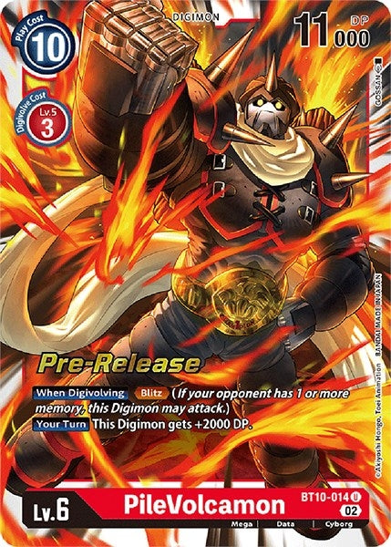 PileVolcamon (10014) [BT10_PR] - Digimon Card Game Single