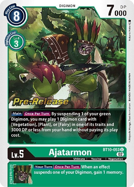 Ajatarmon (10053) [BT10_PR] - Digimon Card Game Single